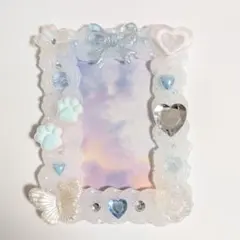 ホイップデコ　ホワイト×水色　水色系統　天使界隈