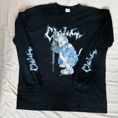 【未使用】サブカル系 ロンT 地雷系 病みかわ イラストブラックXXL