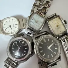 まとめ5点セット　時計 シルバー稼働品