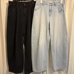 UNIQLO バギーカーブジーンズ 2本セット 30サイズ