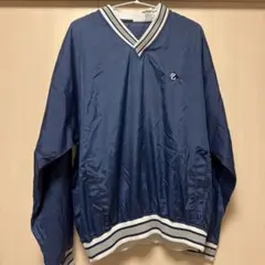 ネイビー Vネック ナイロンジャケット