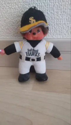 【難あり】希少 福岡ソフトバンクホークス モンチッチ Ｓ 野球 難あり】希少 福岡ソフトバンクホークス モンチッチ S 野球