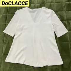 DoCLACCE 半袖ブラウス　前後異素材　Ｖネック　オフィス　Ｓ　美品　値下げのサムネイル