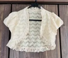 結婚式 半袖 ショート丈 ボレロ ケープ レース