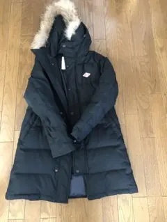 DANTON ブラック ダウンジャケット フード付き