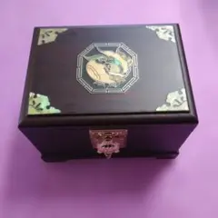 ☆589 木製アクセサリーケース 貝殻装飾付き