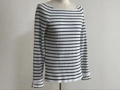 美品♡ アプワイザーリッシェ 長袖 ボーダー ニット カットソー 秋冬 白黒 2