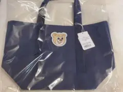 FEILER オールドテディ ワッペントートバッグ ネイビー【L】