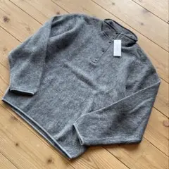 新品 ナナミカ S25FJ027 グレー L相当プルオーバー セーター モヘア