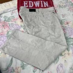 美品W86-88cmEDWIN春秋ウエスト伸縮/織柄カモフラ5Pストレッチパンツ