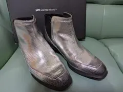 UNITED NUDE　ショートブーツ　シルバー　箱あり