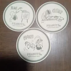 ピーナッツカフェ紙コースター３枚セット