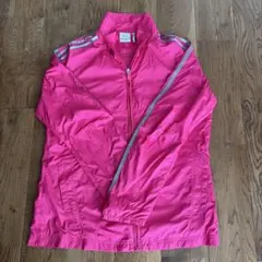 adidas レディースナイロンパーカー　ジャージ　Lサイズ