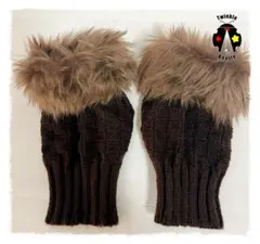 プチプラ！ふわふわファー付き　レディース手袋！