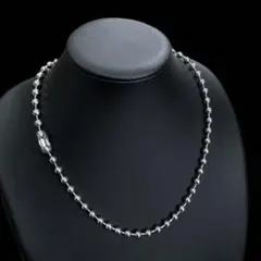 ボールチェーンネックレス　シンプル　 シルバー　 6mm50cm