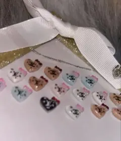 ハート型ネイルパーツ 16個セット