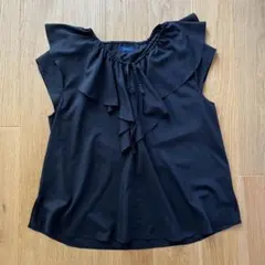 BLENHEIM ブラック ノースリーブトップスサイドリボン M - メルカリ