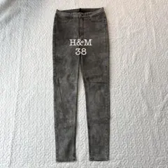 エイチアンドエム ストレッチスキニーデニム ブラック系（38） スリム 美脚映え