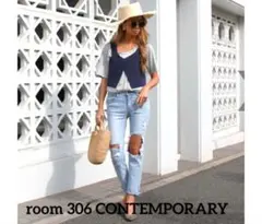 room 306 CONTEMPORARY ダメージライトデニムパンツ ブルーのサムネイル
