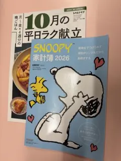 レタスクラブ　付録　SNOOPY 家計簿　2026 スヌーピー