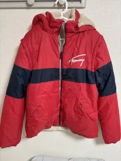 Tommy Jeans フード付きジャンパー レッド・ネイビー