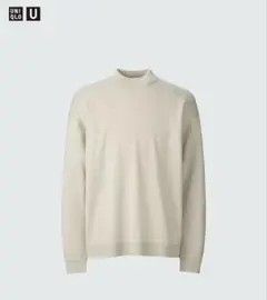 UNIQLO U メリノブレンドモックネックセーター Mサイズ 31 ベージュ