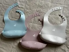 PUPPAPUPO プッパプーポ シリコン製チェリー柄お食事エプロン3枚セット