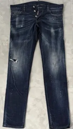 DSQUARED2 スリムジーンズ ペイント＆ダメージ加工 サイズ48