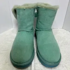 UGG LUXURY ミントグリーン ムートンブーツ リボン付き