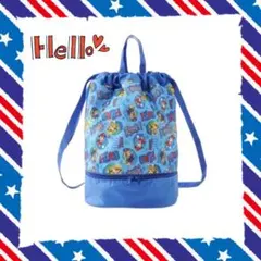 新品タグ付⭐️パウパトロール　プールバッグ/二層式/ナップサック 男の子 ブルー