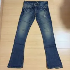 Y2K SLY ローライズ フレアデニム ダメージジーンズ 25サイズのサムネイル