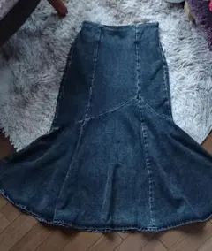 FRIFUL　ブラックデニム　マーメイドロングスカート