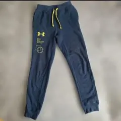 130 Under Armour キッズ ロングパンツ スウェット ネイビー