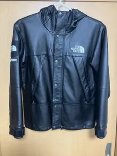 Supreme THE NORTH Face Leather Jacket M