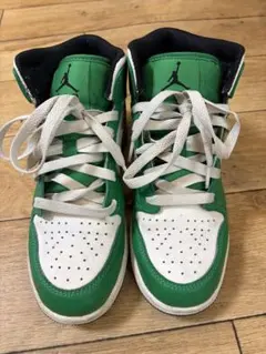【美品】Nike エアジョーダン1 Mid 23cm ラッキーグリーン