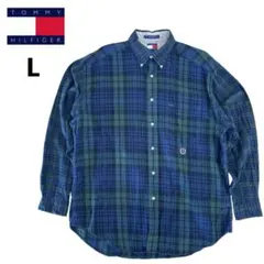 TOMMY HILFIGER トミーヒルフィガー チェック ボタンダウン L