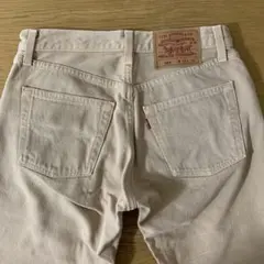 Levi's 501 ストレートデニム 28×34 ベージュ　ボタンフライ米国製