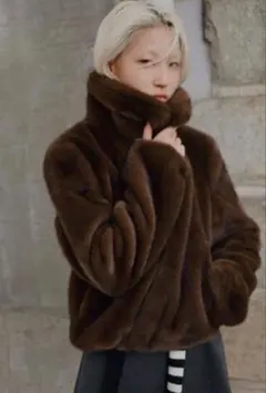 おちび様専用　【ZARA】フェイクファー トグルボタン ショートコート