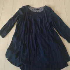 アズノゥアズasknowas Aライン チュニックワンピース 紺