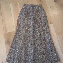 ナノユニバース　花柄マーメイドスカートスカート ブラウン系