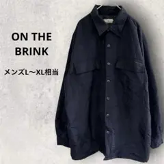 90s ON THE BRINK✨中綿キルティングライナー シャツジャケット 黒