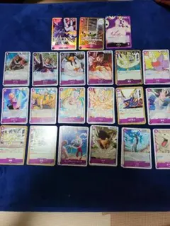 ワンピースカード神の島の冒険　紫R以下４コンセット　SR付き