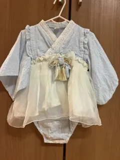 水色 着物スタイル ベビー服 サイズ80 七夕　七五三　ひな祭り