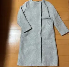 ⭐️最終価格‼️⭐️✨美品✨ＫＢＦ❣️ノーカラーグレーコート