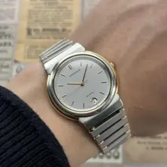 80s Vintage Seiko Lassale tank コンビ 稼働品
