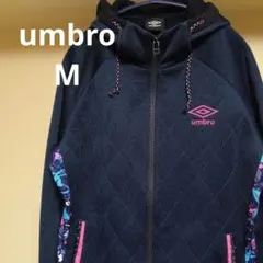 umbro アンブロ ピンクロゴ 裏起毛 厚手 キルティング パーカージャケット