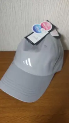 adidas ■新品ツイルキャップ　グレー×ホワイト