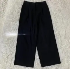 DRIES VAN NOTEN ワイドパンツ スラックス コットン BLK Sのサムネイル