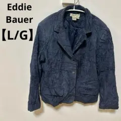 Eddie Bauer 【L/G】ストライプ　ネイビー テーラードジャケットのサムネイル
