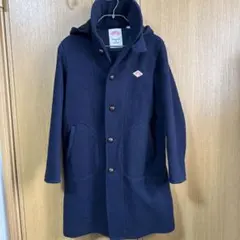 DANTON ネイビー ウールモッサロングコート36